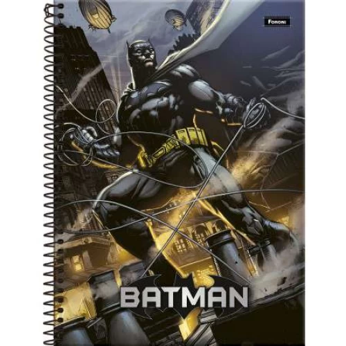 Caderno Universitário 10 matéria Batman 160 Folhas  Foroni