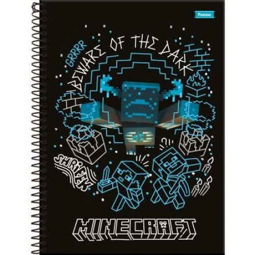 Caderno Universitário 10 matéria Minecraft 160 Folhas  Foroni