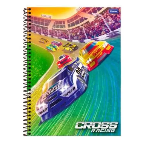 Caderno Universitário 101 Cross Racing 160 Folhas - Foroni