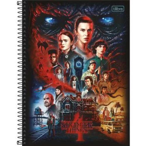 Caderno Universitário Stranger Things 1 matéria 80 folhas - Tilibra