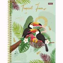 Caderno Universitário Tropical Ferver 1 matéria 80 Folhas - Foroni