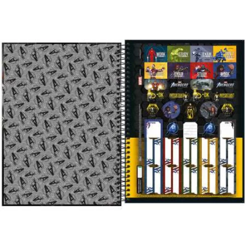 Caderno Universitário 10x1 Avengers 160 folhas - Tilibra