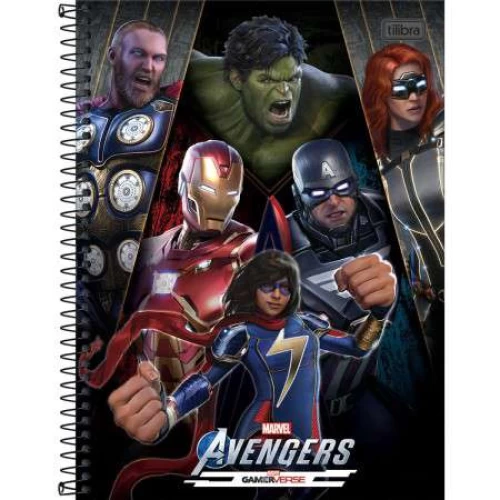 Caderno Universitário 10x1 Avengers 160 folhas - Tilibra