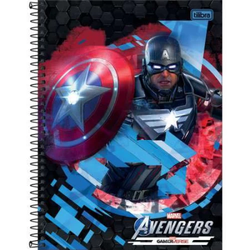 Caderno Universitário 10x1 Avengers 160 folhas - Tilibra