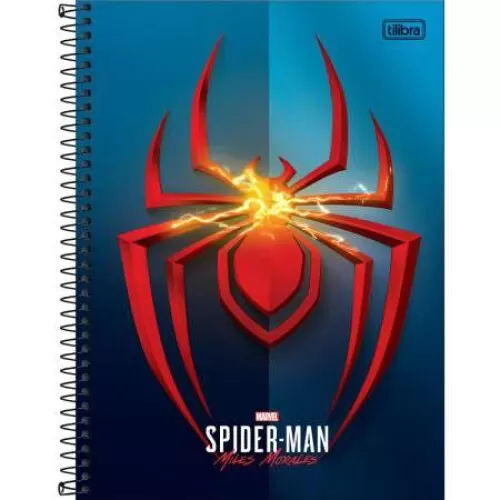 Caderno Universitário 10x1 Spider Game 160 Folhas  Tilibra
