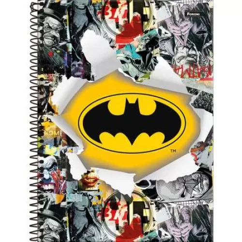 Caderno Universitário 11 Batman Teen 160 Folhas  Foroni