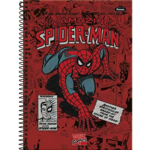 Caderno Universitário Marvel Comics 1 matéria 80 Folhas - Foroni