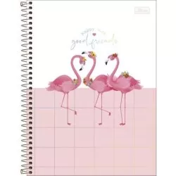 Caderno Universitário Aloha Flamingo 11 80 Folhas - Tilibra