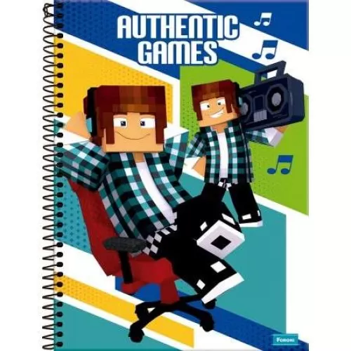Caderno Universitário Authentic Games - Foroni