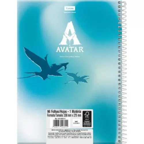Caderno Universitário Avatar 1 matéria 80 Folhas - Foroni