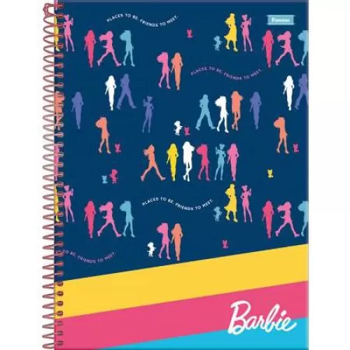 Caderno Universitário Barbie 80 Folhas - Foroni