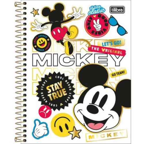 Caderno Universitário Mickey 1 matéria 80 Folhas - Tilibra