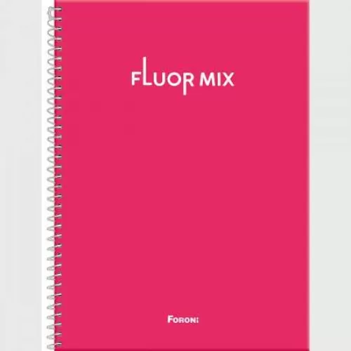 Caderno Universitário Fluor Mix 1 matéria 80 Folhas - Foroni