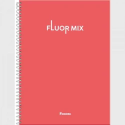 Caderno Universitário Fluor Mix 1 matéria 80 Folhas - Foroni