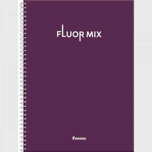 Caderno Universitário Fluor Mix 1 matéria 80 Folhas - Foroni