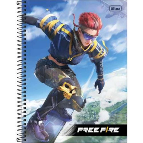 Caderno Universitário Free Fire 1 matéria 80 Folhas - Tilibra