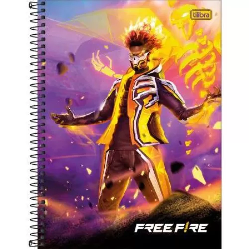 Caderno Universitário Free Fire 1 matéria 80 Folhas - Tilibra
