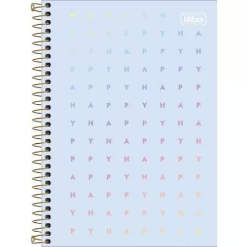 Caderno Universitário Happy Tom Pastel 80 Folhas - Tilibra