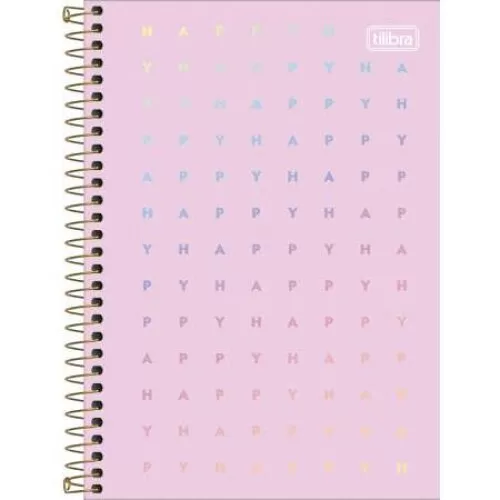 Caderno Universitário Happy Tom Pastel 80 Folhas - Tilibra