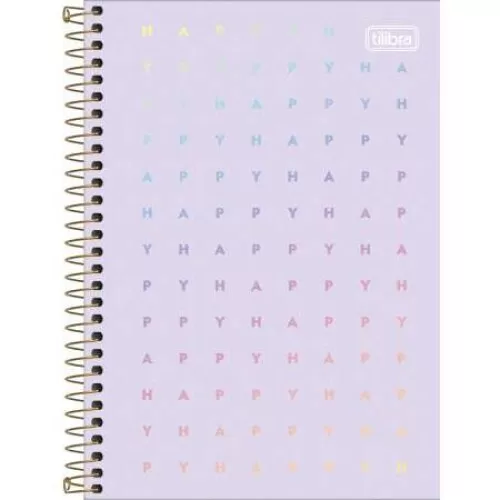 Caderno Universitário Happy Tom Pastel 80 Folhas - Tilibra