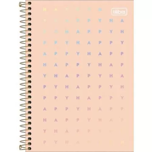 Caderno Universitário Happy Tom Pastel 80 Folhas - Tilibra