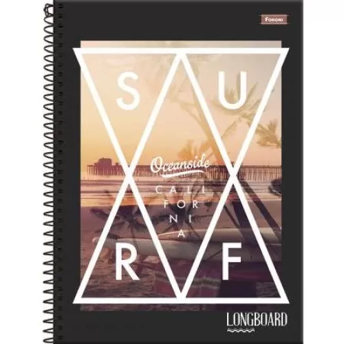 Caderno Universitário Longboard 80 Folhas - Foroni