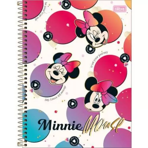 Caderno Universitário Minnie 101 160 folhas - Tilibra