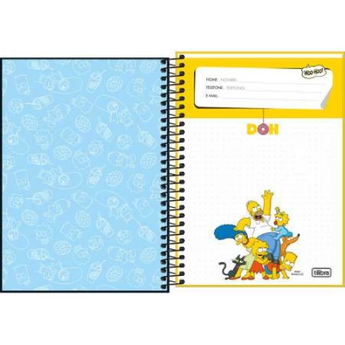 Caderno Universitário Os Simpsons 80 Folhas - Tilibra