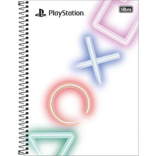 Caderno Universitário 10x1 Playstation 160 Folhas  Tilibra