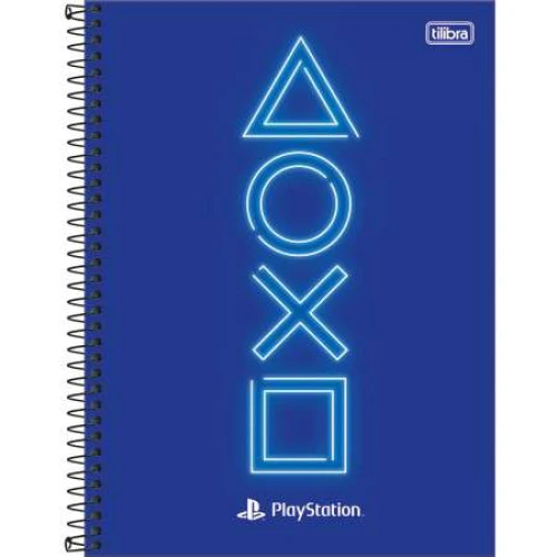 Caderno Universitário 10x1 Playstation 160 Folhas  Tilibra