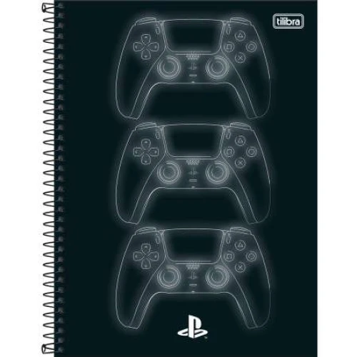 Caderno Universitário 10x1 Playstation 160 Folhas  Tilibra