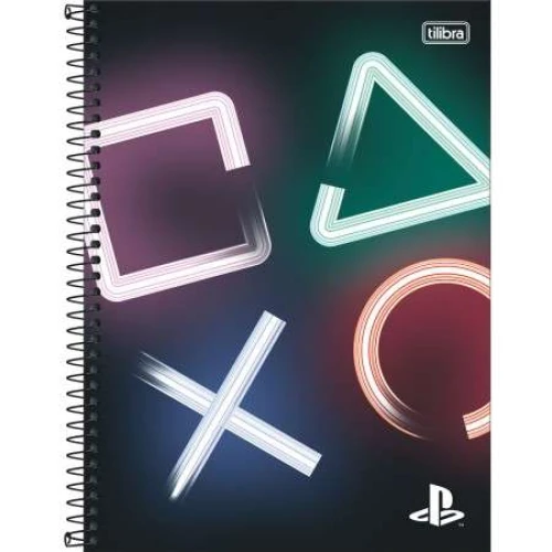 Caderno Universitário 10x1 Playstation 160 Folhas  Tilibra