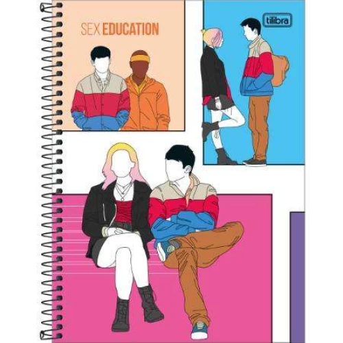 Caderno Universitário Sex Education 1 Matéria 80 Folhas Tilibra Dokassa Distribuidora 0639