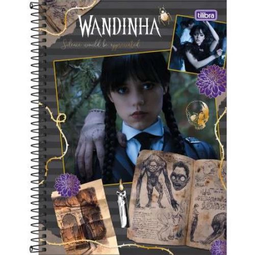 Caderno Universitário Wandinha 10 matérias - Tilibra