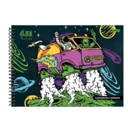 Caderno de Desenho Alien Nation 96 Folhas - Jandaia