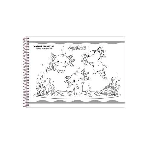Caderno de Desenho Axolove 80 Folhas - Foroni