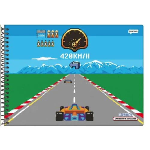 Caderno de Desenho Bits 80 Folhas - Jandaia Caderno de Desenho Bits 80 Folhas - Jandaia