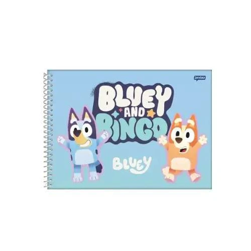 Caderno de Desenho Bluey 80 Folhas - Jandaia Caderno de Desenho Bluey 80 Folhas - Jandaia