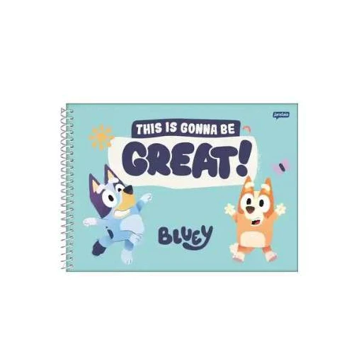 Caderno de Desenho Bluey 80 Folhas - Jandaia Caderno de Desenho Bluey 80 Folhas - Jandaia