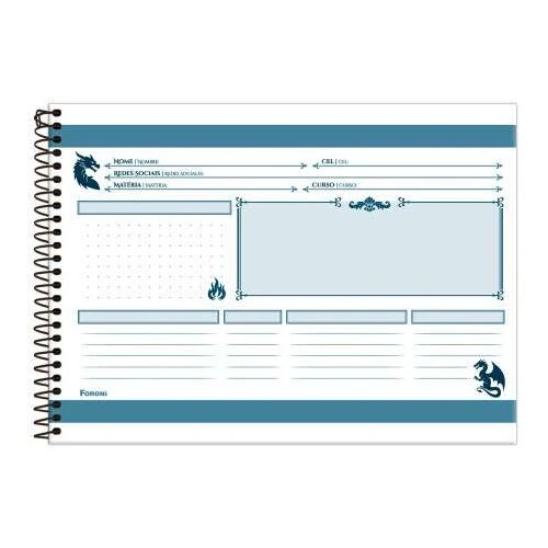 Caderno de Desenho Drakos 80 folhas - Foroni Caderno de Desenho Drakos 80 folhas - Foroni