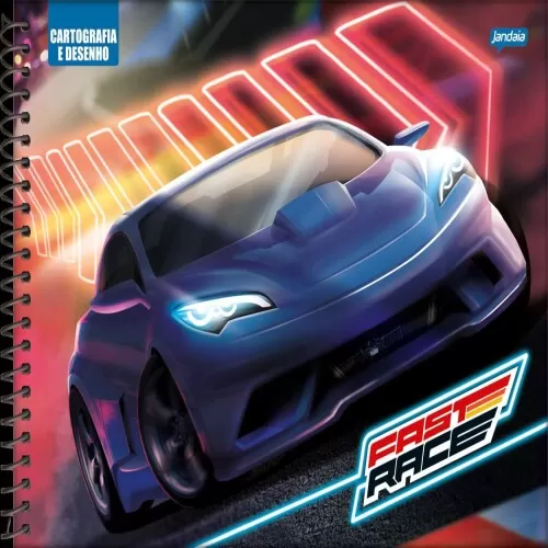 Caderno de Desenho Fast Race 80 Folhas - Jandaia