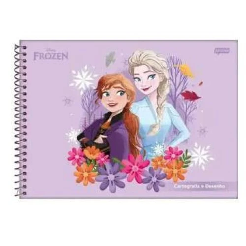 Caderno de Desenho Frozen 80 Folhas - Jandaia Caderno de Desenho Frozen 80 Folhas - Jandaia