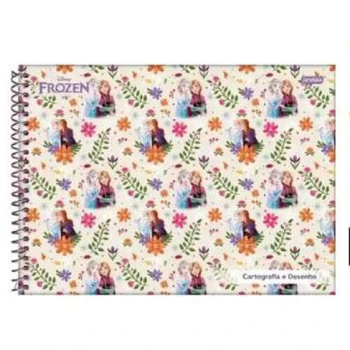 Caderno de Desenho Frozen 80 Folhas - Jandaia Caderno de Desenho Frozen 80 Folhas - Jandaia