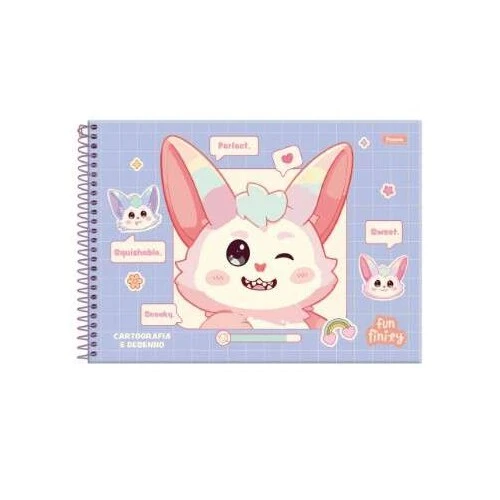 Caderno de Desenho FunFinity grande 80 Folhas - Foroni Caderno de Desenho FunFinity grande 80 Folhas - Foroni