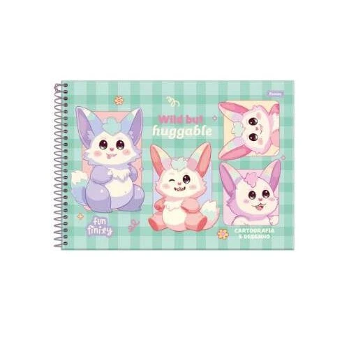 Caderno de Desenho FunFinity grande 80 Folhas - Foroni Caderno de Desenho FunFinity grande 80 Folhas - Foroni
