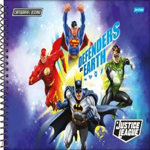 Caderno de Desenho Liga da Justiça 80 Folhas - Jandaia
