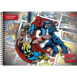 Caderno de Desenho Marvel Comics 80 Folhas - Foroni