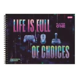 Caderno de Desenho Player 80 Folhas - Jandaia