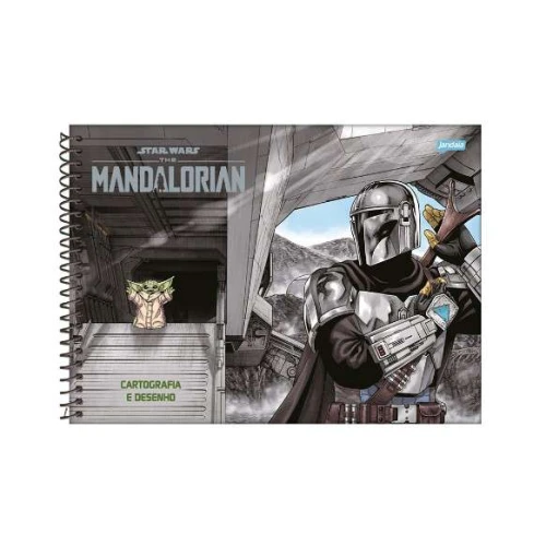 Caderno de Desenho Star Wars The Mandalorian 80 Folhas - Jandaia