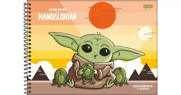 Kit Star Wars Presente Livro Pasta Agenda Jogo Copo Yoda